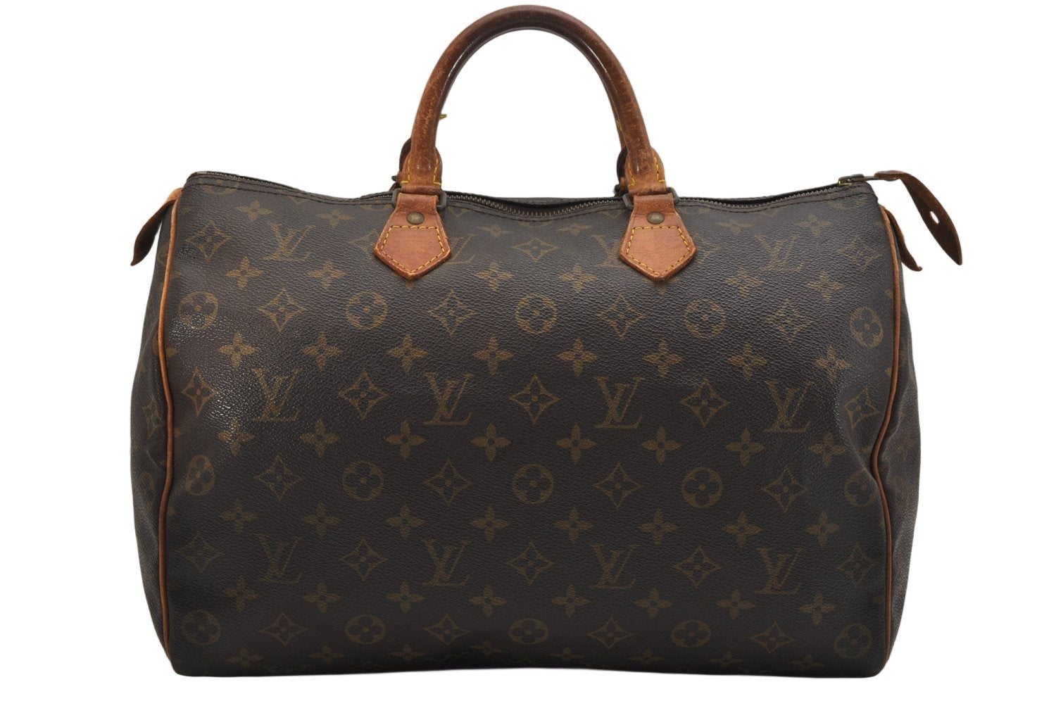 Authentic Louis Vuitton Monogram Speedy 35 Hand Boston Bag M41524 LV 1613K