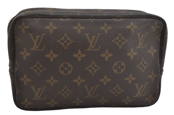 Auth Louis Vuitton Monogram Trousse Toilette 23 Clutch Bag M47524 Junk 1614K