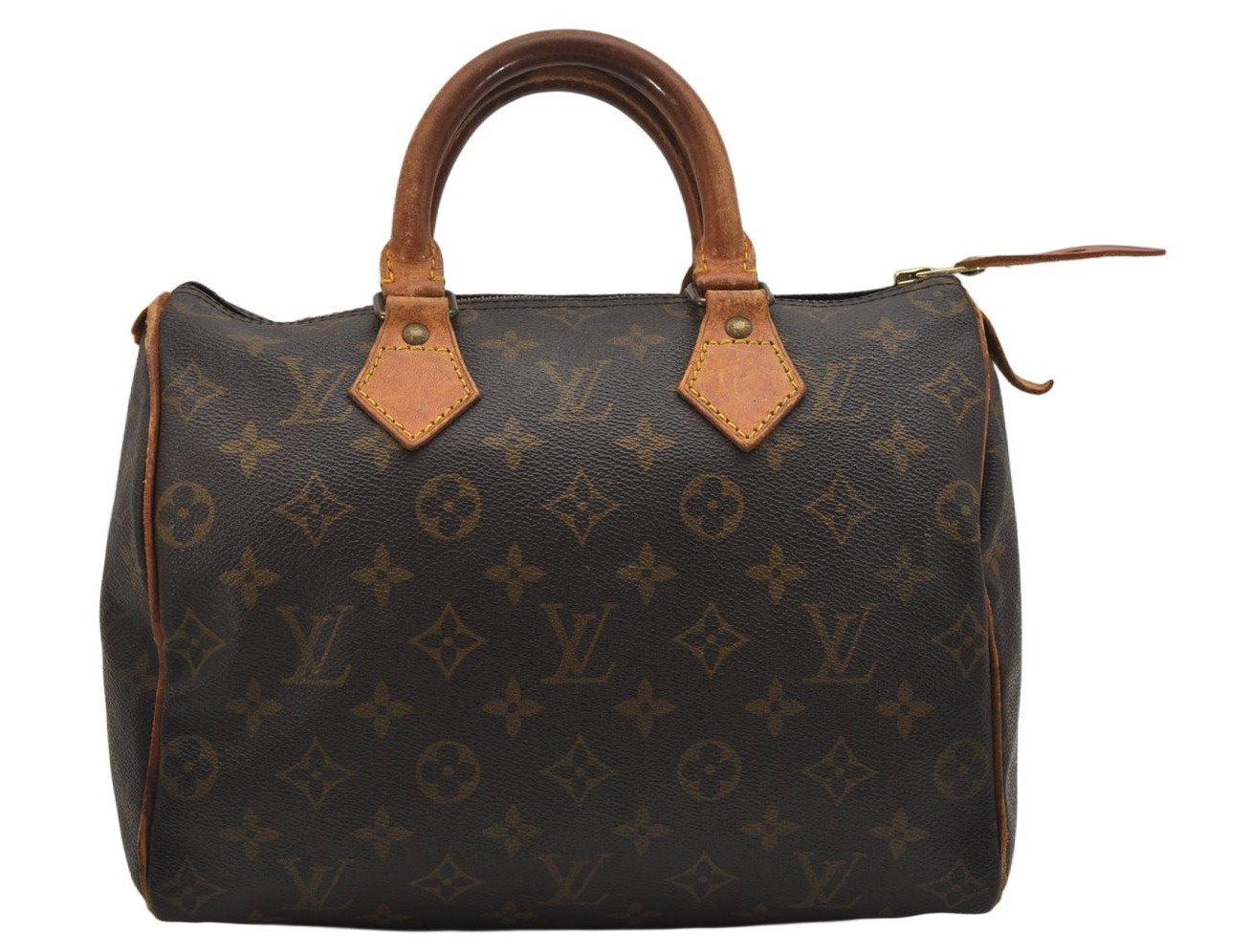 Authentic Louis Vuitton Monogram Speedy 25 Boston Hand Bag M41528 LV 1615K