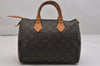 Authentic Louis Vuitton Monogram Speedy 25 Boston Hand Bag M41528 LV 1615K