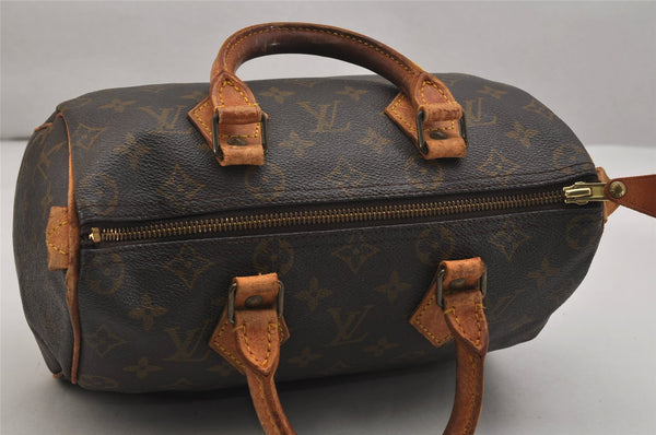 Authentic Louis Vuitton Monogram Speedy 25 Boston Hand Bag M41528 LV 1615K