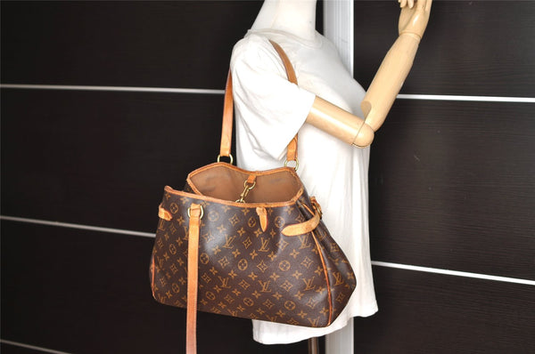 Auth Louis Vuitton Monogram Batignolles Horizontal Tote Bag M51154 Junk 1616K