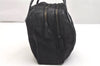 Authentic CHANEL New Travel Line 2Way Hand Bag Purse Nylon Leather Black 1617K