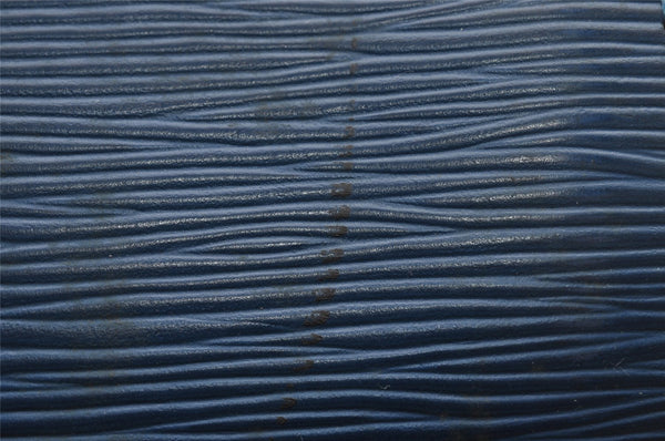 Authentic Louis Vuitton Epi Soufflot Hand Bag Blue M52225 LV 1618I