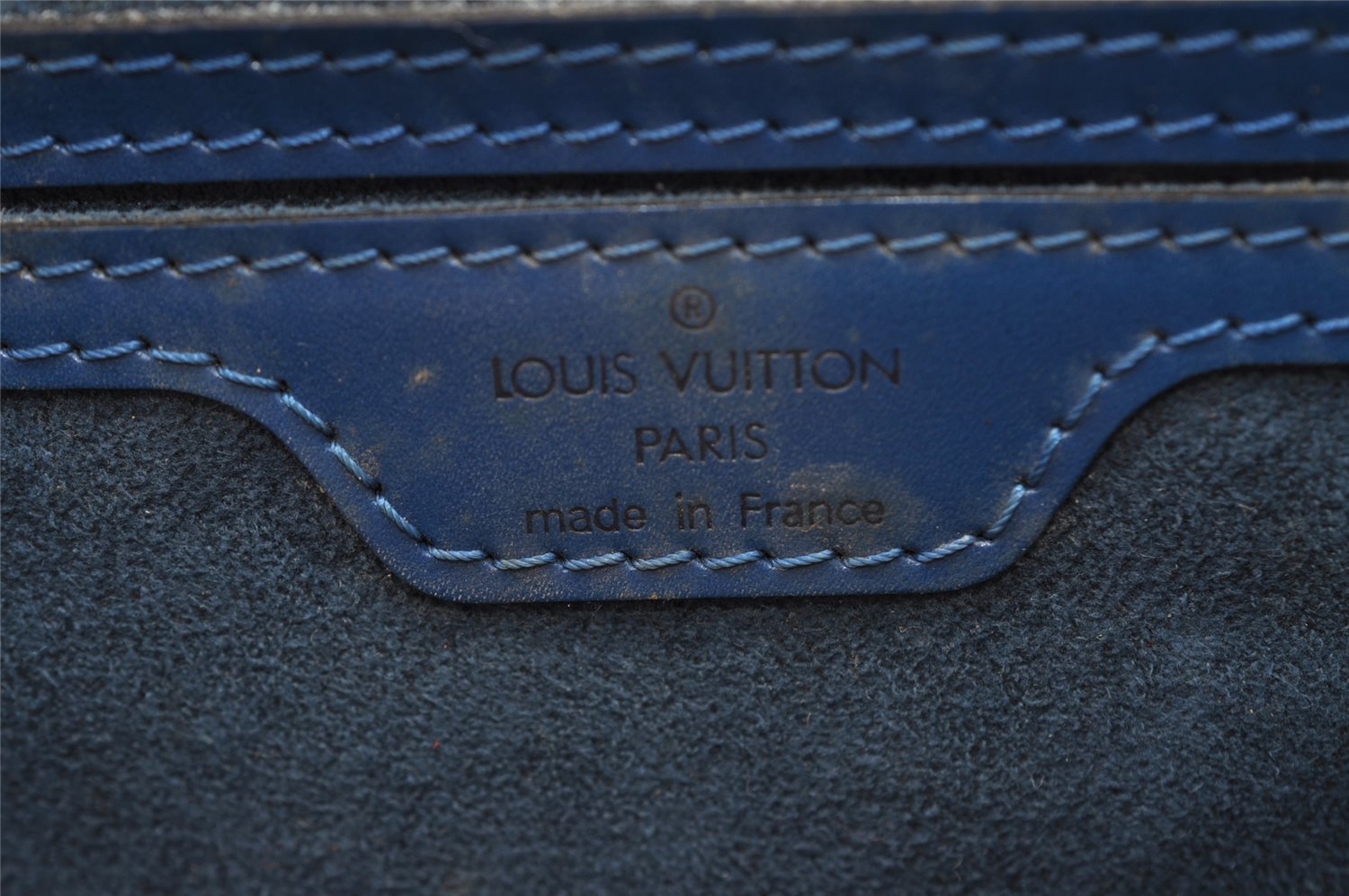 Authentic Louis Vuitton Epi Soufflot Hand Bag Blue M52225 LV 1618I