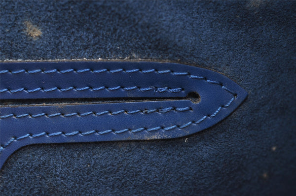 Authentic Louis Vuitton Epi Soufflot Hand Bag Blue M52225 LV 1618I