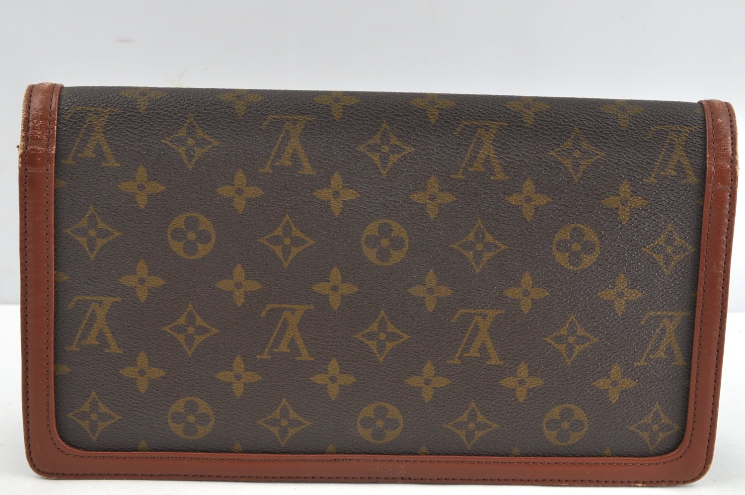 Auth Louis Vuitton Monogram Pochette Dame GM Clutch Hand Bag Old Model LV 1618J