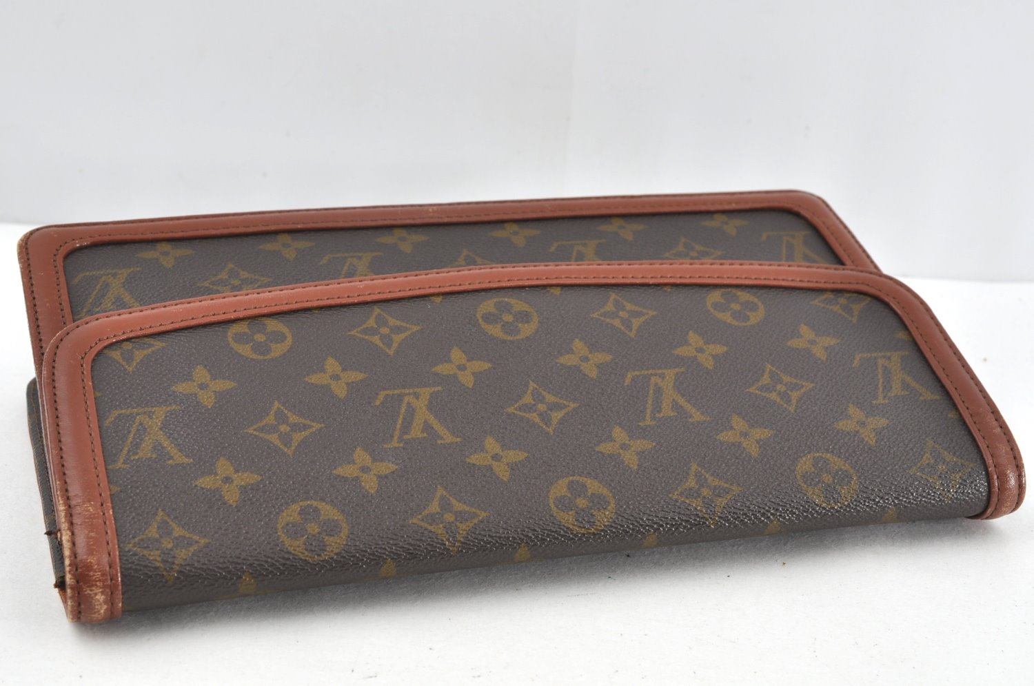 Auth Louis Vuitton Monogram Pochette Dame GM Clutch Hand Bag Old Model LV 1618J