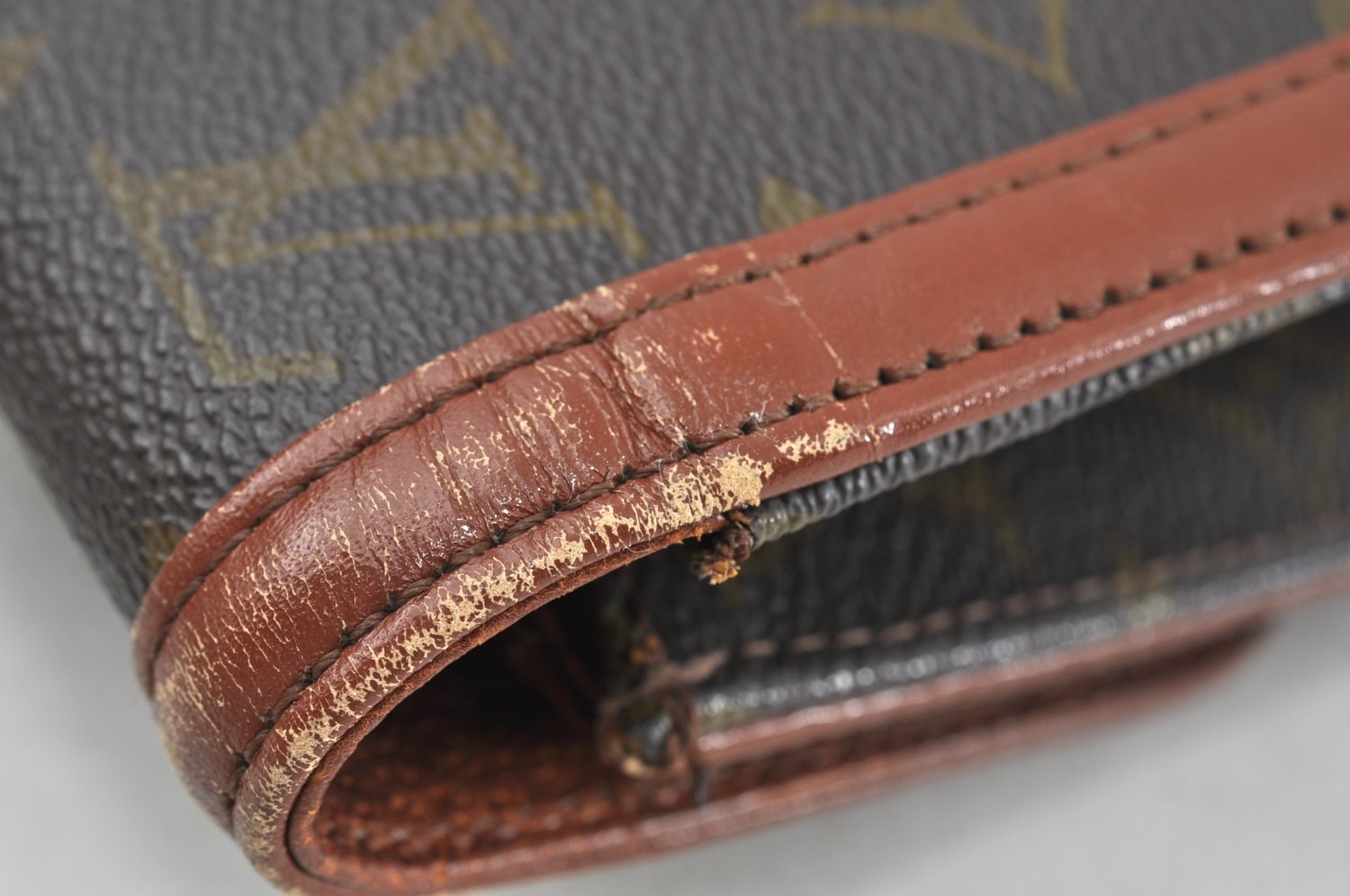 Auth Louis Vuitton Monogram Pochette Dame GM Clutch Hand Bag Old Model LV 1618J