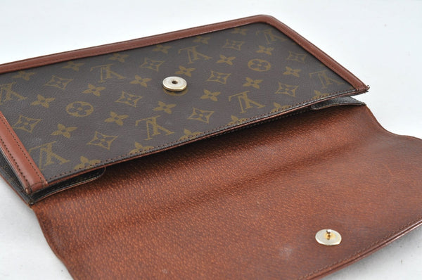 Auth Louis Vuitton Monogram Pochette Dame GM Clutch Hand Bag Old Model LV 1618J