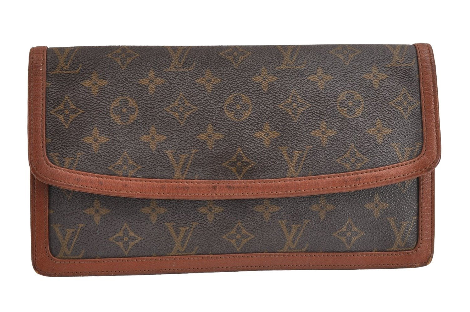 Authentic Louis Vuitton Monogram Pochette Dame GM M51810 Clutch Hand Bag 1619J