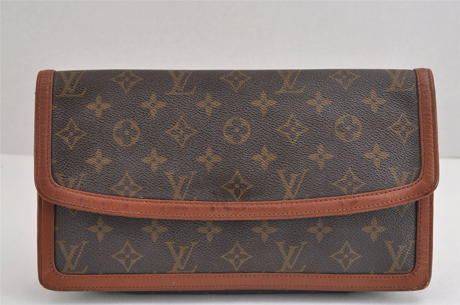 Authentic Louis Vuitton Monogram Pochette Dame GM M51810 Clutch Hand Bag 1619J
