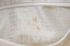 Authentic CHANEL Cotton Leather CC Logo Hand Boston Bag Purse White Cream 1619K