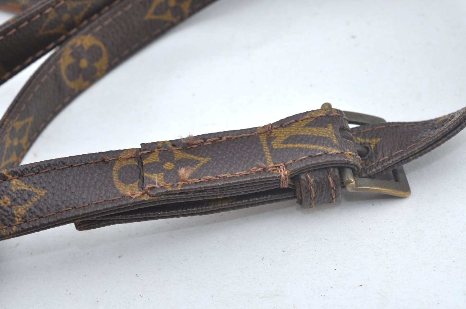 Authentic Louis Vuitton Monogram Marceau Shoulder Cross Bag Old Model Junk 1620J