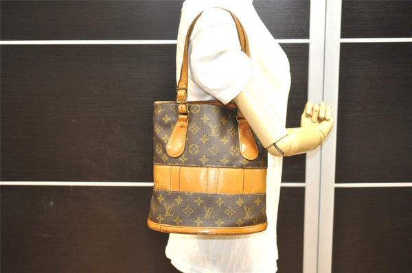 Authentic Louis Vuitton Monogram Bucket PM Shoulder Tote Bag USA Model LV 1621I