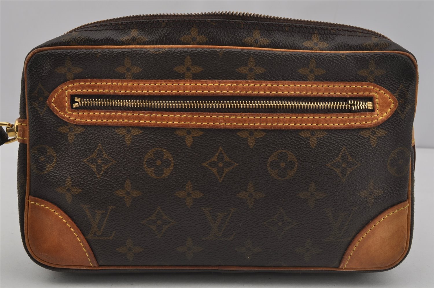 Authentic Louis Vuitton Monogram Marly Dragonne GM M51825 Clutch Bag Junk 1621J