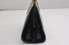 Authentic GUCCI Vintage Shoulder Hand Bag Purse Enamel Black 1621K