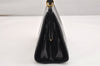 Authentic GUCCI Vintage Shoulder Hand Bag Purse Enamel Black 1621K