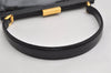 Authentic GUCCI Vintage Shoulder Hand Bag Purse Enamel Black 1621K