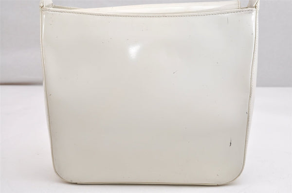 Authentic GUCCI Vintage Shoulder Bag Purse Enamel White Junk 1622K