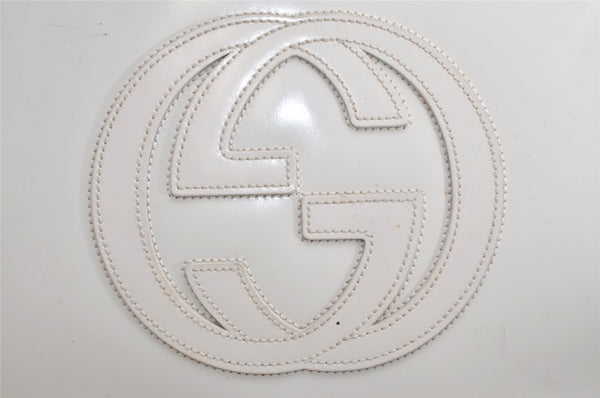 Authentic GUCCI Vintage Shoulder Bag Purse Enamel White Junk 1622K