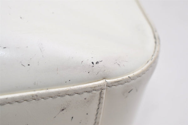 Authentic GUCCI Vintage Shoulder Bag Purse Enamel White Junk 1622K