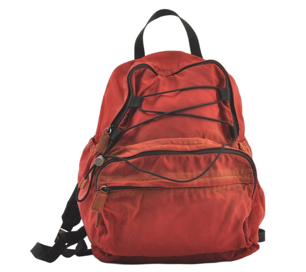 Authentic PRADA Vintage Nylon Backpack Red 1624K