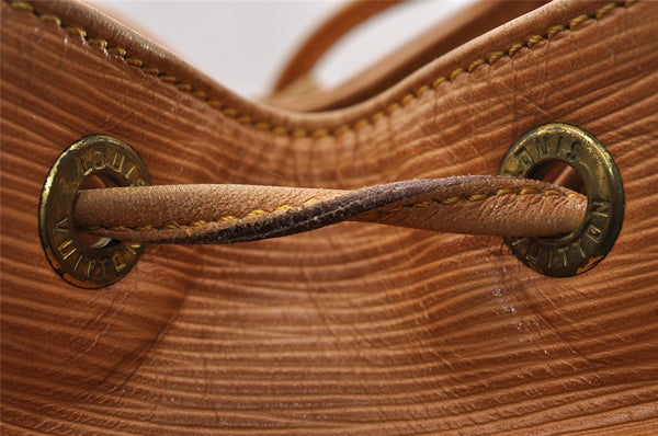 Authentic Louis Vuitton Epi Petit Noe Shoulder Drawstring Bag M44106 Beige 1625I