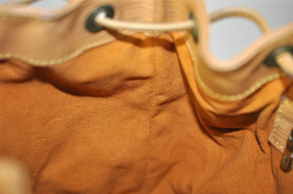 Authentic Louis Vuitton Epi Petit Noe Shoulder Drawstring Bag M44106 Beige 1625I