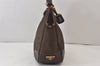 Authentic PRADA Vintage Canvas Leather Shoulder Hand Bag Purse Brown 1625K