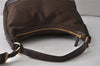 Authentic PRADA Vintage Canvas Leather Shoulder Hand Bag Purse Brown 1625K