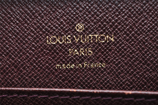 Authentic Louis Vuitton Taiga Baikal Clutch Bag Purple M30186 LV 1626I