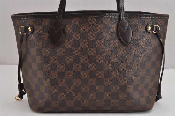 Authentic Louis Vuitton Damier Neverfull PM Shoulder Tote Bag N51109 LV 1626J