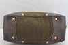 Authentic PRADA Nylon Leather 2Way Hand Bag Khaki Green 1626K