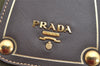 Authentic PRADA Nylon Leather 2Way Hand Bag Khaki Green 1626K