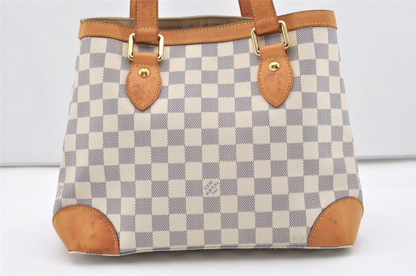 Authentic Louis Vuitton Damier Azur Hampstead PM N51207 Shoulder Tote Bag 1627J