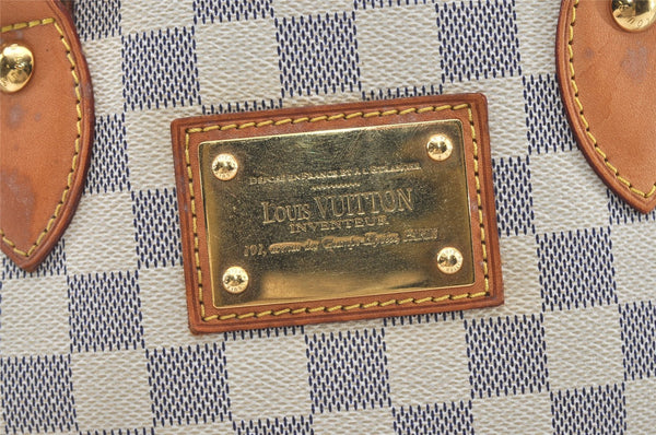 Authentic Louis Vuitton Damier Azur Hampstead PM N51207 Shoulder Tote Bag 1627J