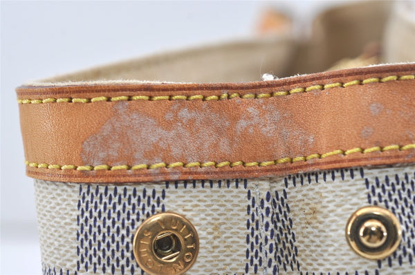 Authentic Louis Vuitton Damier Azur Hampstead PM N51207 Shoulder Tote Bag 1627J