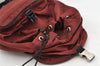 Authentic PRADA Nylon Drawstring Backpack V152 Bordeaux Red 1627K