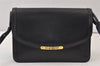 Authentic Christian Dior Shoulder Cross Body Bag Purse Leather Navy Blue 1628K