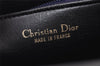 Authentic Christian Dior Shoulder Cross Body Bag Purse Leather Navy Blue 1628K