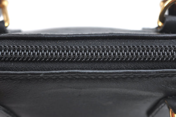 Authentic GUCCI Bamboo 2way Hand Shoulder Crossbody Bag Leather Black Junk 1629H