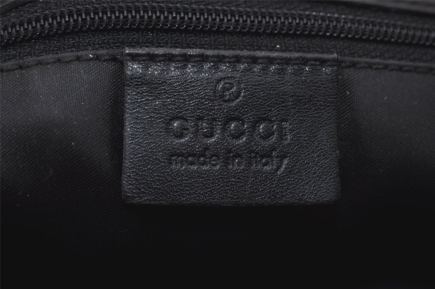 Authentic GUCCI Vintage Shoulder Tote Bag GG Canvas Leather 0021099 Black 1629I