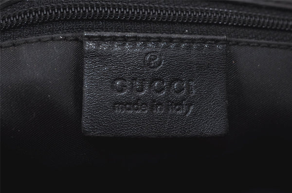 Authentic GUCCI Vintage Shoulder Tote Bag GG Canvas Leather 0021099 Black 1629I