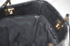 Authentic GUCCI Vintage Shoulder Tote Bag GG Canvas Leather 0021099 Black 1629I