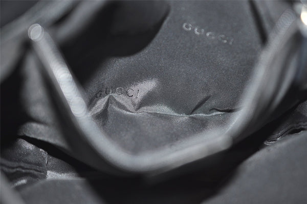 Authentic GUCCI Vintage Shoulder Tote Bag GG Canvas Leather 0021099 Black 1629I