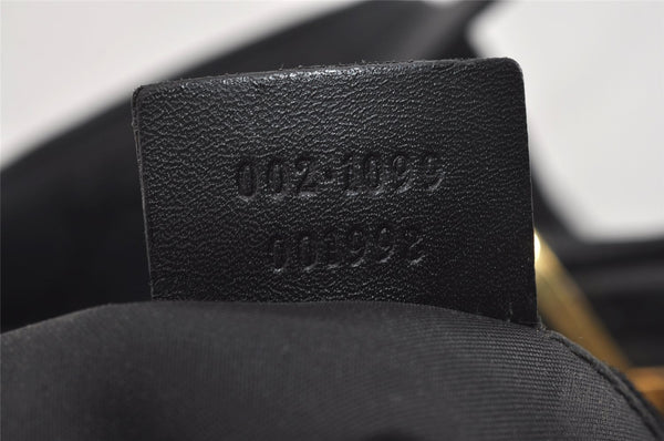 Authentic GUCCI Vintage Shoulder Tote Bag GG Canvas Leather 0021099 Black 1629I
