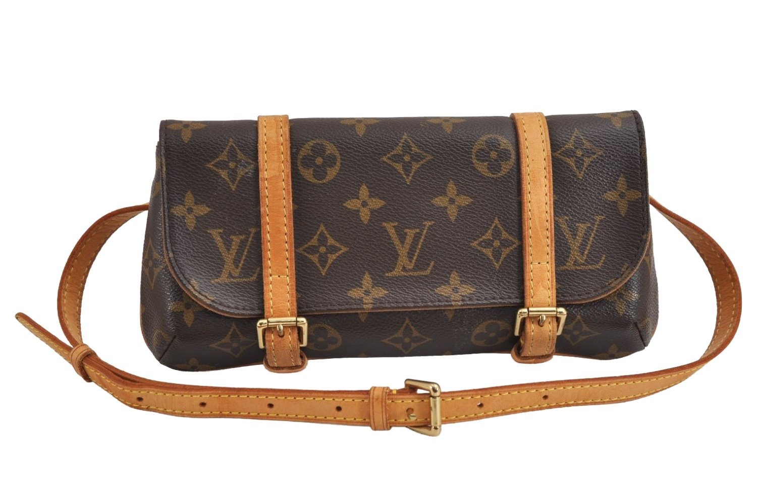 Authentic Louis Vuitton Monogram Pochette Marelle Waist Body Bag M51159 LV 1629J