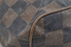 Authentic FENDI Vitange Pequin Check Shoulder Bag PVC Leather Brown Black 1629K