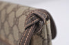 Authentic GUCCI Shoulder Cross Body Bag Purse GG PVC Leather Brown Junk 1630J